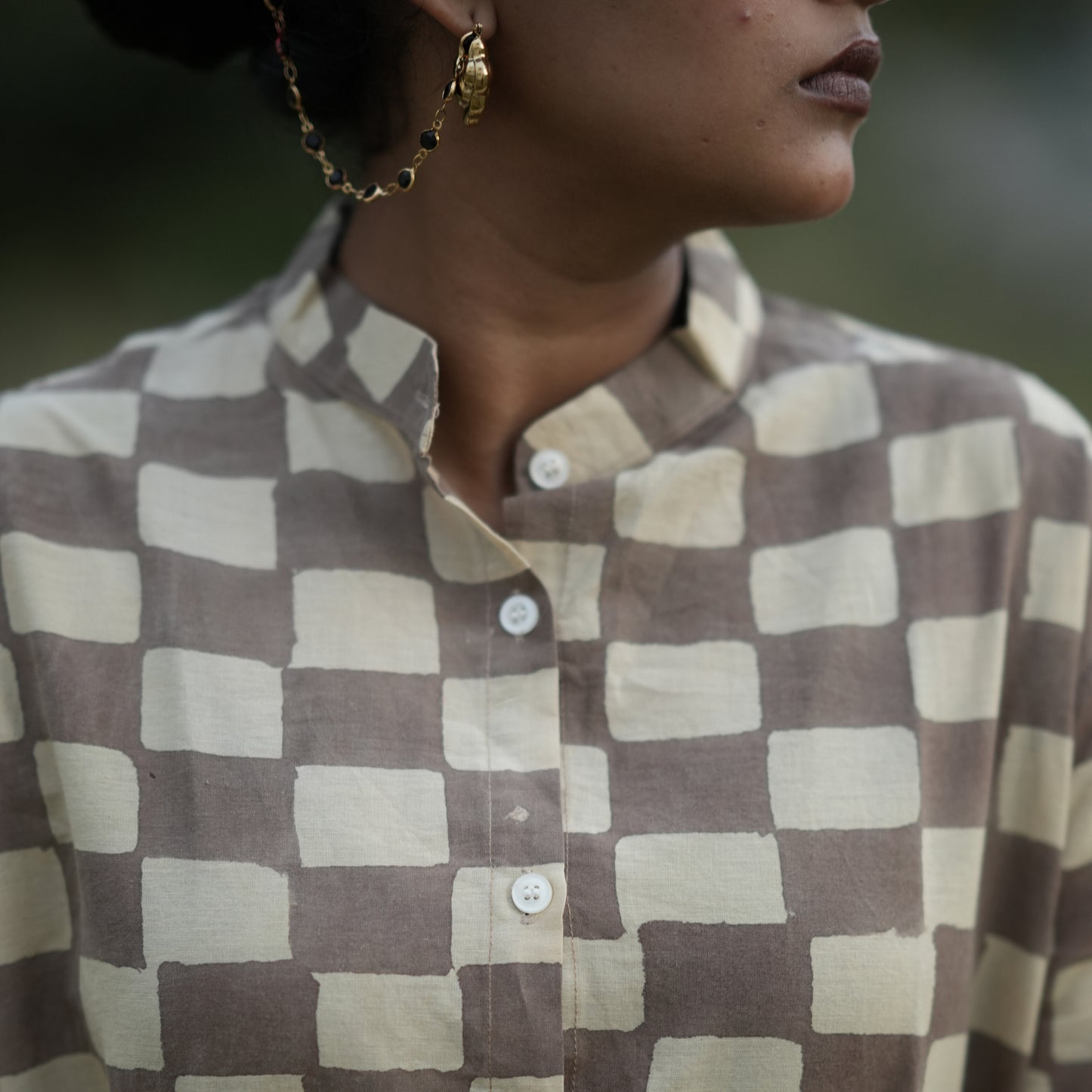 Checker Cotton Unisex Shirt