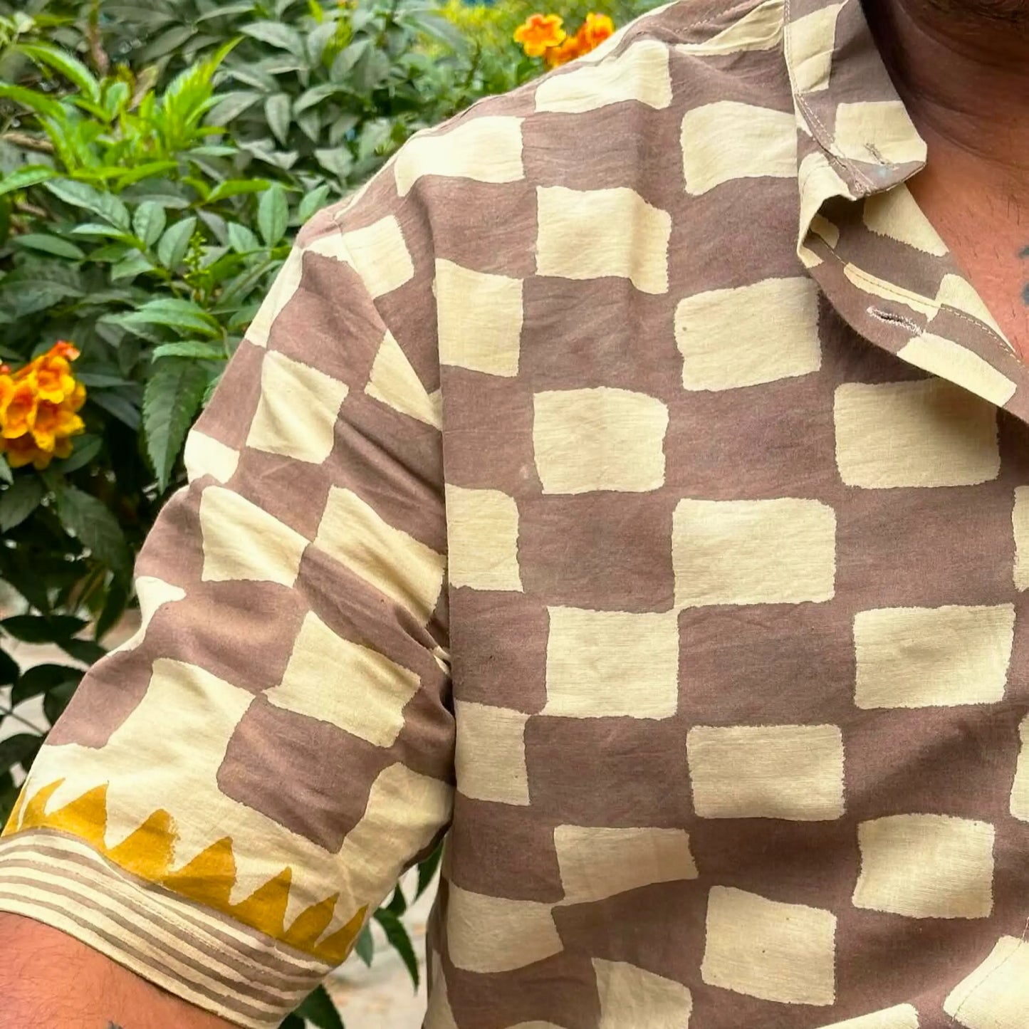 Checker Cotton Unisex Shirt