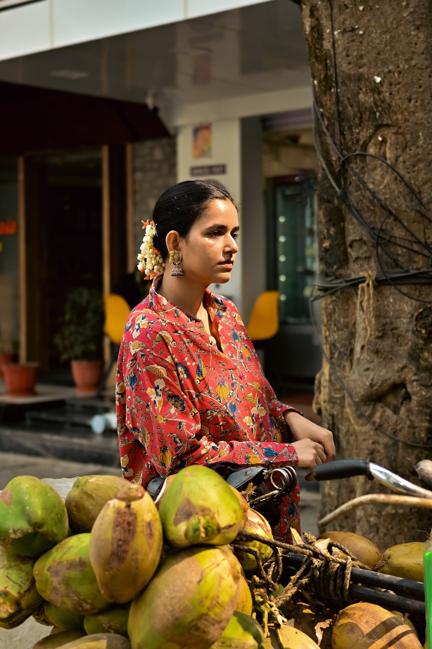Vrindavan Pink Kalamkari Cotton Unisex Shirt