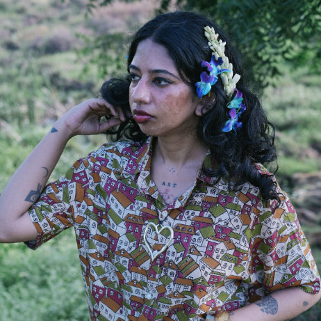 Ghar 1 Kalamkari Silk Unisex Shirt