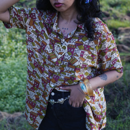 Ghar 1 Kalamkari Silk Unisex Shirt
