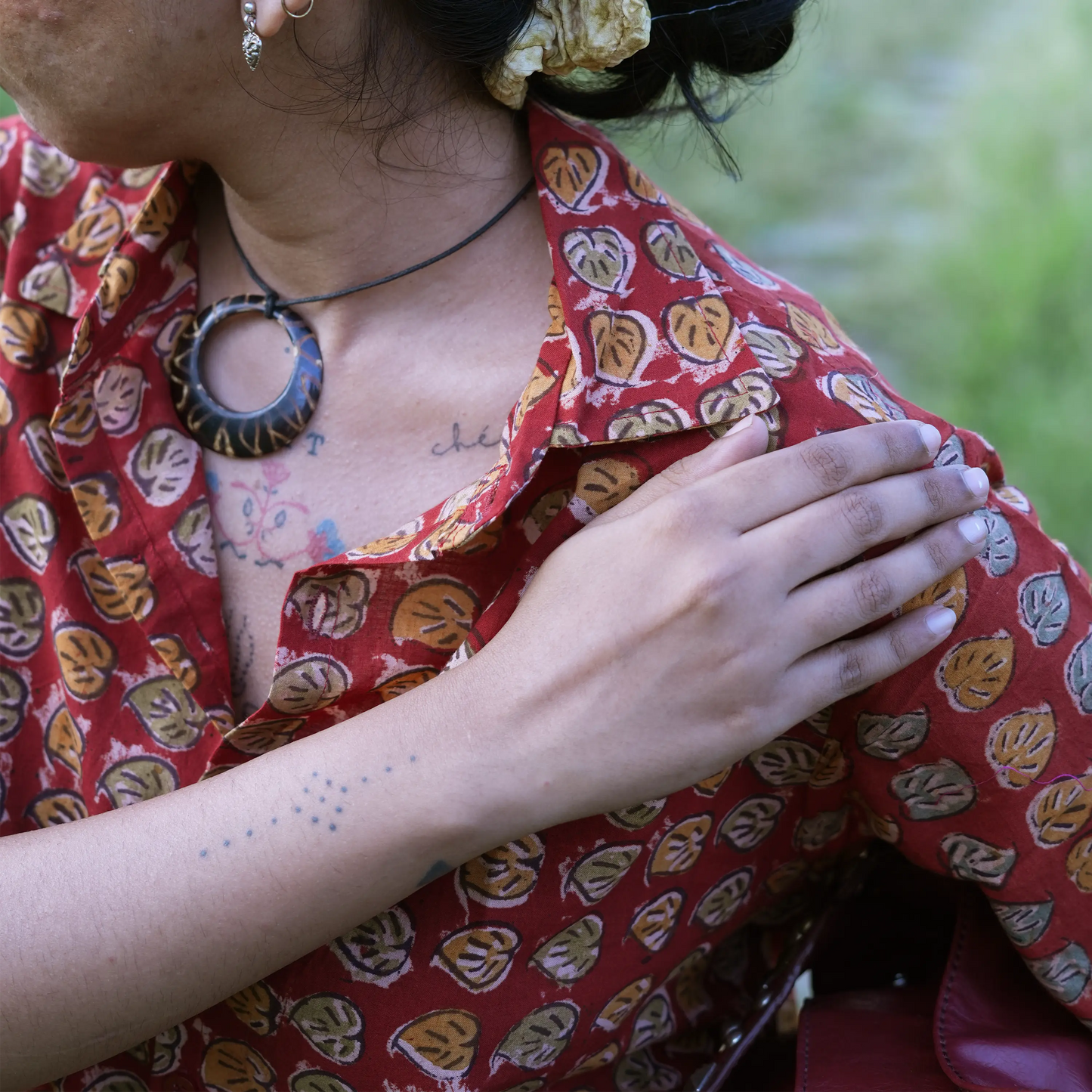 Patta Kalamkari Cotton Unisex Shirt