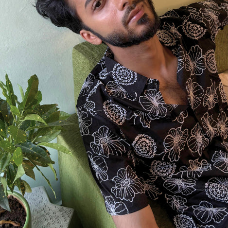 Raat-Rani Unisex Embroidered Shirt