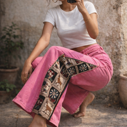 Upcycled Wide-Legged Jeans