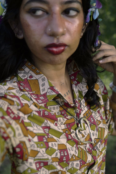 'Ghar' Kalamkari Silk Unisex Shirt