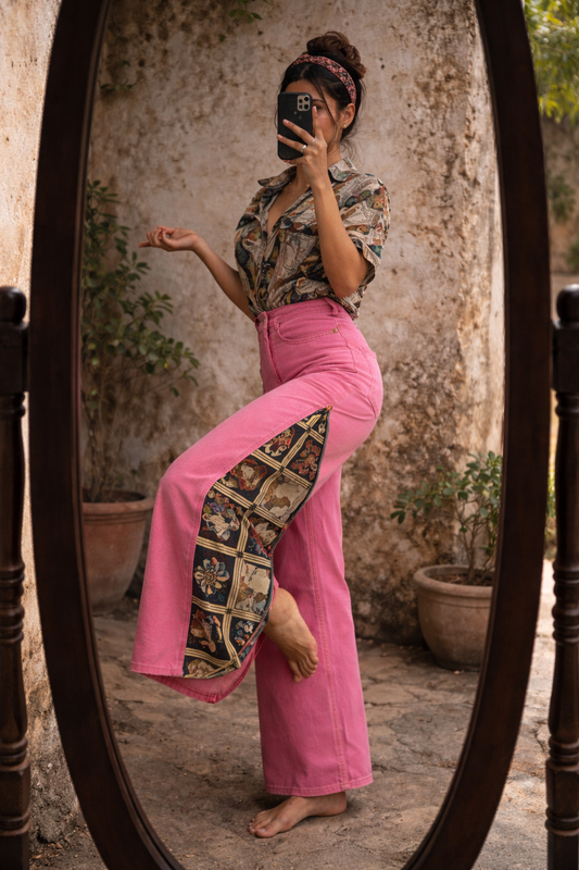 Upcycled Wide-Legged Jeans