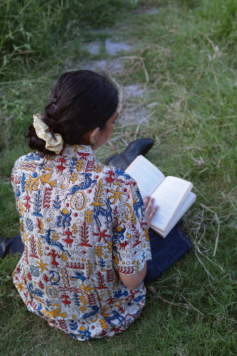 'Matisse' Kalamkari Silk Unisex Shirt