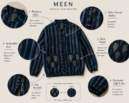 Meen Bagru Reversible Jacket