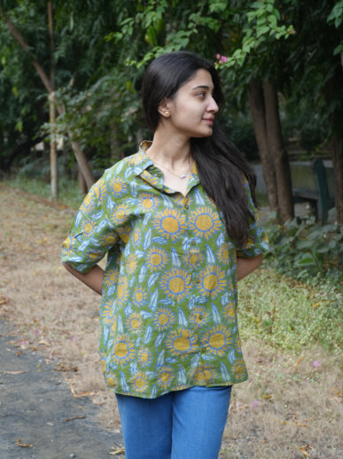 Sunny Side Up Batik Cotton Unisex Shirt