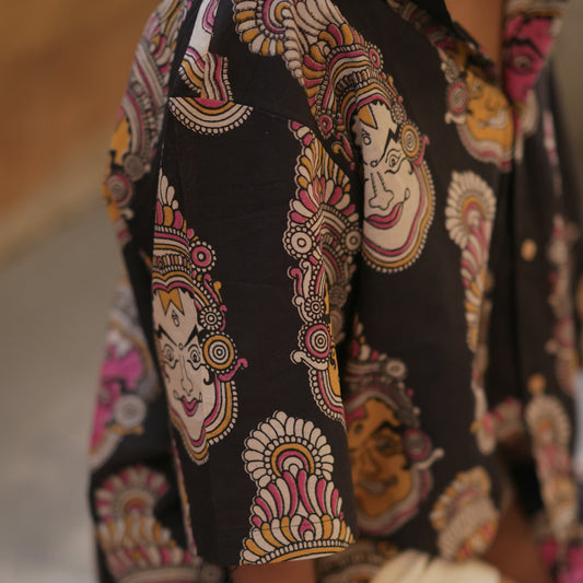 Mukham- Full Back Cotton Kalamkari Shirt
