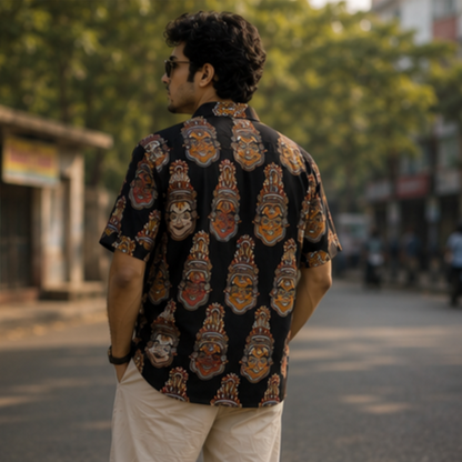 Mukham- Full Back Cotton Kalamkari Shirt